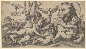 Putti und Löwen