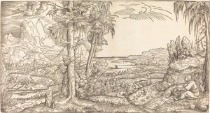 Der heilige Johannes auf Patmos von Master H.W.G.
