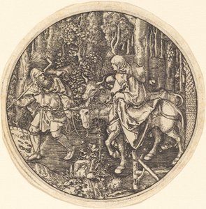 Die Flucht nach Ägypten von Master L after Albrecht Dürer