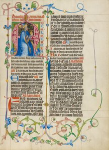 Initiale A: König David auf dem Thron