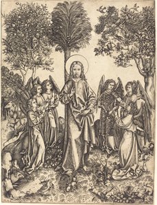 Christus in der Wüste von Engeln bedient von Master i.e.