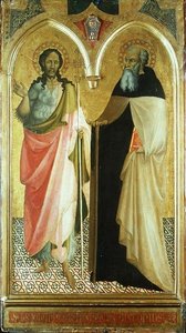 St. Johannes der Täufer und St. Antonius Abt (Goldgrundtafel)