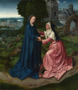 Die Heimsuchung der Jungfrau Maria bei der Heiligen Elisabeth. Tafel eines Altars, ca. 1515