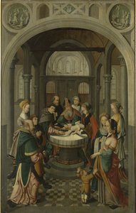 Tafel eines Altarbildes mit der Beschneidung Christi