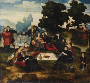 Das Frühstück im Grünen, ca. 1535-1540 von Master of Brunswick,