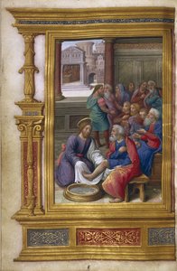 Christus wäscht die Füße der Apostel