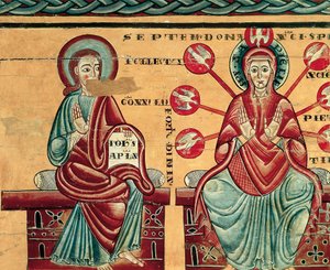 Maria empfängt die Gaben des Heiligen Geistes, Detail