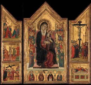 Madonna und Kind auf dem Thron von Master of Monte Oliveto