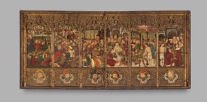 Altarbild Retablo mit Szenen aus der Passion, zweite Hälfte des 15. Jahrhunderts von Master of Morata