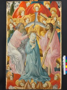 Die Krönung der Jungfrau mit der Dreifaltigkeit, ca. 1400 von Master of Rubielos de Mora