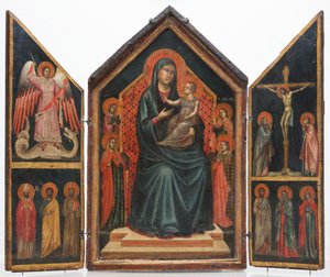 Madonna und Kind auf dem Thron mit den Heiligen Lucia, Margareta, Maria Magdalena und Katharina von Alexandria