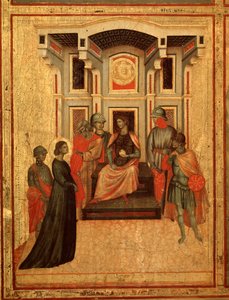 Heilige Cäcilia und ihre Lebensgeschichte (Detail) von Master of St. Cecilia