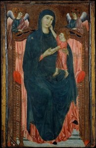Madonna und Kind auf dem Thron mit Engeln