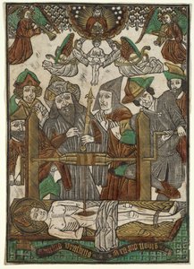 Das Martyrium des Heiligen Erasmus, ca. 1480 von Master of the Bergwolken