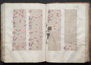 Das Gotha Missale: Fol. 106v, Text von Master of the Boqueteaux