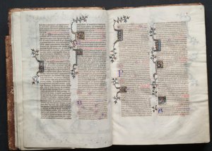 Das Gotha Missale: Fol. 12r, Text, ca. 1375 von Master of the Boqueteaux
