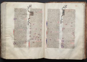 Das Gotha Missale: Fol. 134v, Text, ca. 1375 von Master of the Boqueteaux