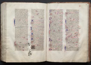 Das Gotha Missale: Fol. 137r, Text, ca. 1375 von Master of the Boqueteaux