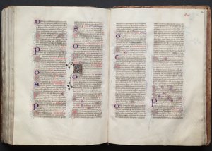 Das Gotha Missale: Fol. 139v, Text, ca. 1375 von Master of the Boqueteaux