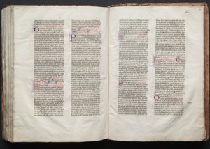 Das Gotha Missale: Fol. 153r, Text (ca. 1375) von Master of the Boqueteaux
