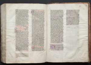 Das Gotha Missale: Fol. 156v, Text, ca. 1375 von Master of the Boqueteaux