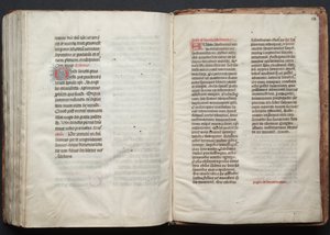 Das Gotha Missale: Fol. 162v, Text, ca. 1375 von Master of the Boqueteaux