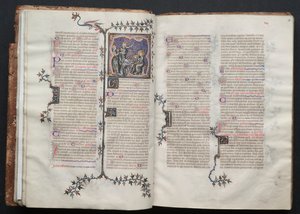 Das Gotha Missale: Fol. 18r, Text, ca. 1375 von Master of the Boqueteaux