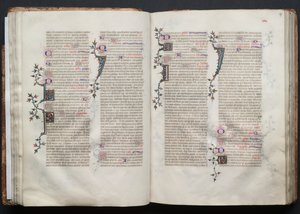 Das Gotha Missale: Fol. 36v, Text, um 1375 von Master of the Boqueteaux