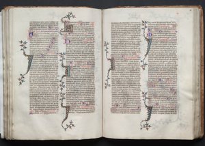 Das Gotha Missale: Fol. 82r, Text, ca. 1375 von Master of the Boqueteaux