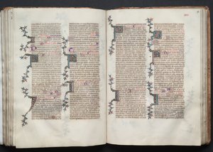 Das Gotha-Missale: Fol. 89v, Text, ca. 1375 von Master of the Boqueteaux