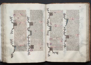 Das Gotha-Missale: Fol. 90v, Text, ca. 1375 von Master of the Boqueteaux