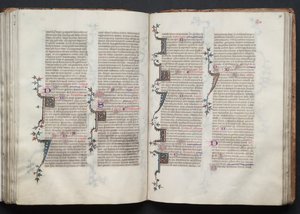Das Gotha-Missale: Fol. 98r, Text, ca. 1375 von Master of the Boqueteaux