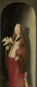 Heilige Cäcilia, rechter Flügel eines Triptychons