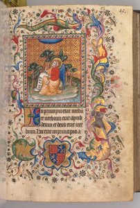 Stundenbuch von Charles dem Edlen, König von Navarra (1361-1425): fol.1r, St. Johannes der Evangelist