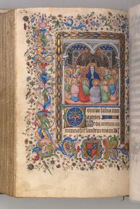 Stundenbuch von Charles dem Edlen, König von Navarra: fol. 137v, Pfingsten