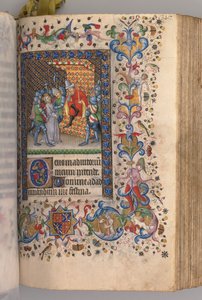 Stundenbuch von Karl dem Edlen, König von Navarra 1361-1425: fol. 169r, Christus vor Pilatus, ca. 1405