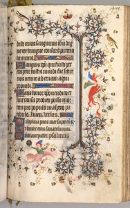 Stundenbuch von Karl dem Edlen, König von Navarra 1361-1425: fol. 195r, Text, ca. 1405 von Master of the Brussels Initials and Associates
