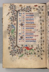 Stundenbuch von Karl dem Edlen, König von Navarra: fol. 1v, Januar