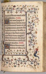 Stundenbuch von Karl dem Edlen, König von Navarra 1361-1425: fol. 210r, Text, ca. 1405 von Master of the Brussels Initials and Associates