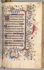 Stundenbuch von Karl dem Edlen, König von Navarra 1361-1425: fol. 214r, Text, um 1405 von Master of the Brussels Initials and Associates