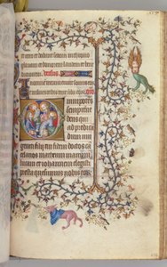Stundenbuch von Karl dem Edlen, König von Navarra 1361-1425, fol. 273r, Die vier Evangelisten, ca. 1405 von Master of the Brussels Initials and Associates