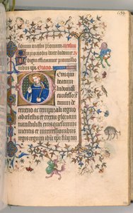 Stundenbuch von Karl dem Edlen, König von Navarra 1361-1425, fol. 291v, St. Louis, ca. 1405 von Master of the Brussels Initials and Associates