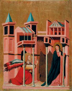 Die Verkündigung von Master of the Cini Madonna