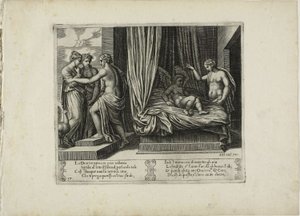 Venus tadelt ihren Sohn, aus Die Geschichte von Psyche von Master of the Die