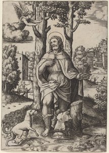 Heiliger Rochus von Master of the Die after Follower of Raphael