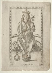 Apollo aus den Tarocchi, Serie D: Apollo und die Musen, #20, vor 1467