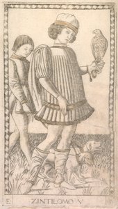 Herr aus der Tarocchi-Serie E: Bedingungen des Menschen, Nr. 5, ca. 1465