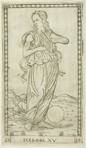 Polyhymnia, Platte fünfzehn aus Apollo und die Musen