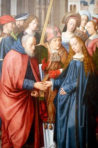 Evora Museum. Meister des Evora-Altarbildes. Die Hochzeit der Jungfrau und Joseph. Flämische Schule 1500. Portugal.