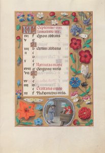 Stundenbuch der Königin Isabella der Katholischen, Königin von Spanien: Fol. 10r, September